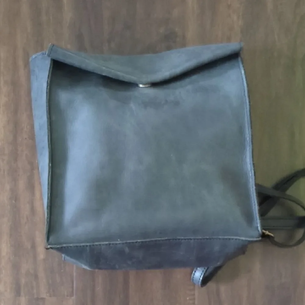Brandy Melville Black Leather Backpack